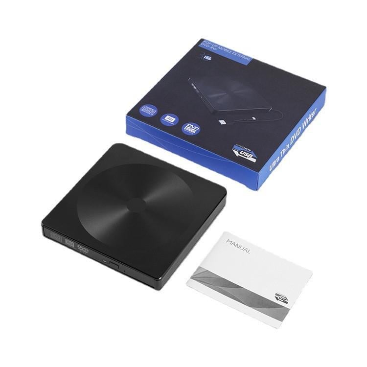 Оптичний привід зовнішній Grand-X DVD±R/RW Vinyl-Black портативний дисковод USB 3.0/Type-C (2379788226) - фото 3