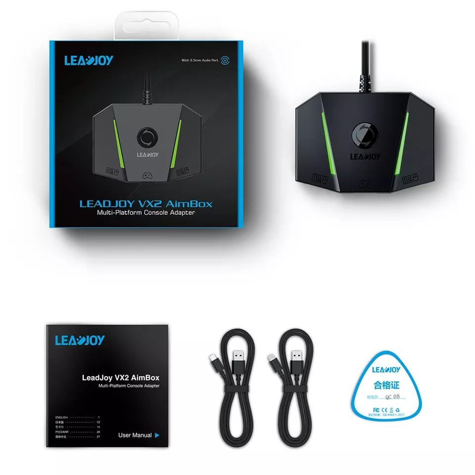 Адаптер-конвертер Hub Leadjoy VX AimBox для игровой клавиатуры и мыши PS4/N-Switch/Xbox One series X/S - фото 9