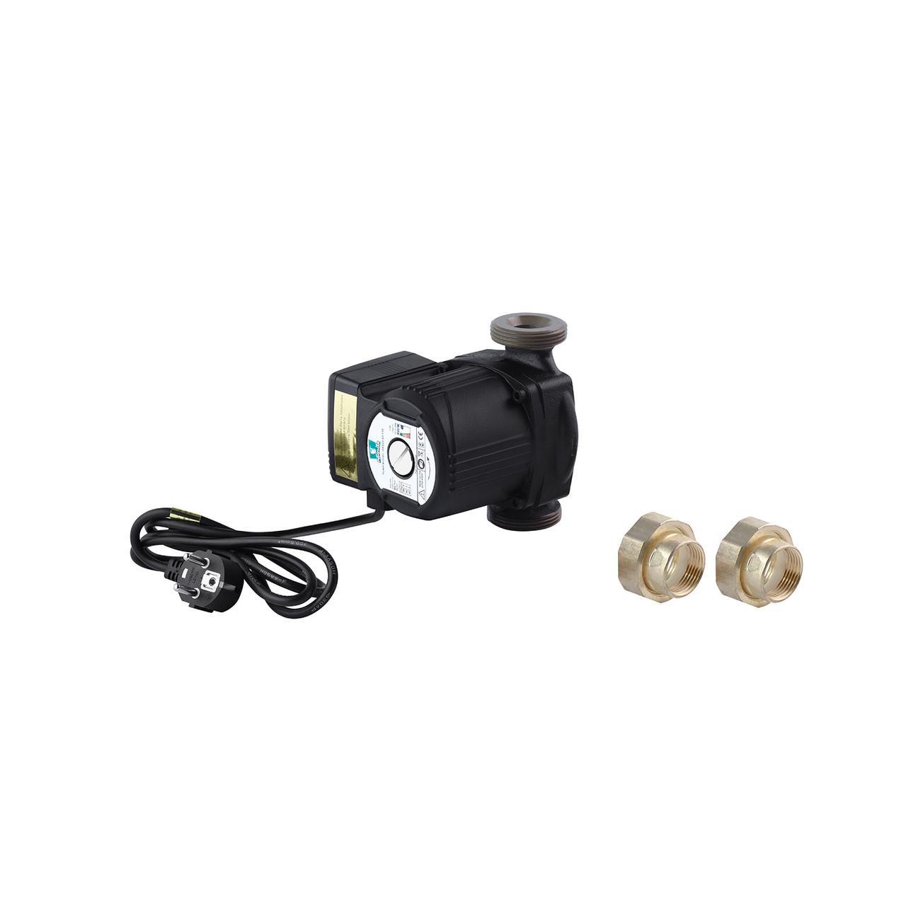 Насос циркуляционный Pumpman GRS25/40/130 Нmax 4 м Qmax 3 куб. м 88 Вт с гайками (2681047294)