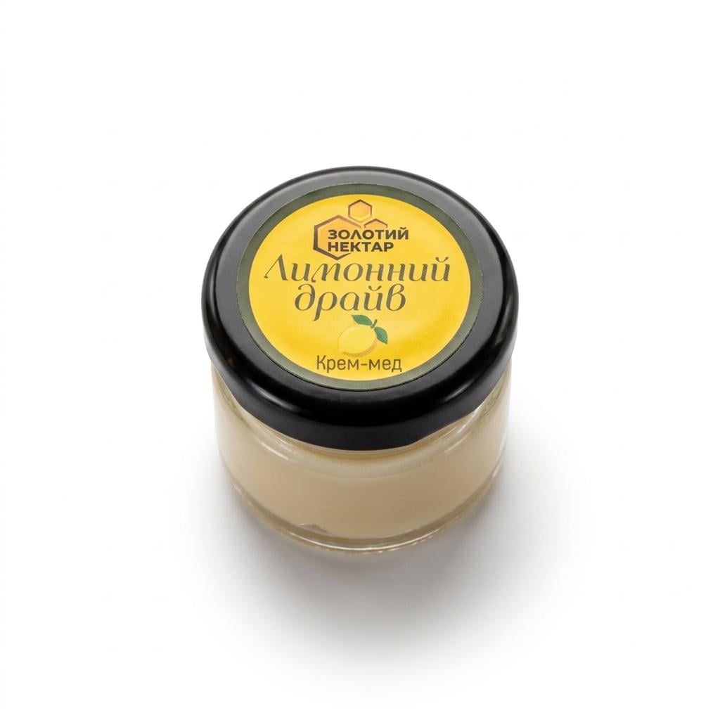 Крем-мед Золотой Нектар Лимонный драйв натуральный медовый десерт 50 г Крем-мед Золотой Нектар Лимонный драйв натуральный медовый десерт 50 г