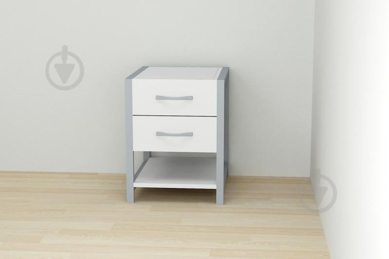 Тумба Ferrum-decor Вивьен 2/1 50x41x40 см Белый / Серый (XK00139)