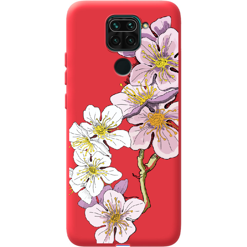 Чохол Boxface Xiaomi Redmi Note 9 Cherry Blossom Червоний силікон  (39801-cc4-41193)