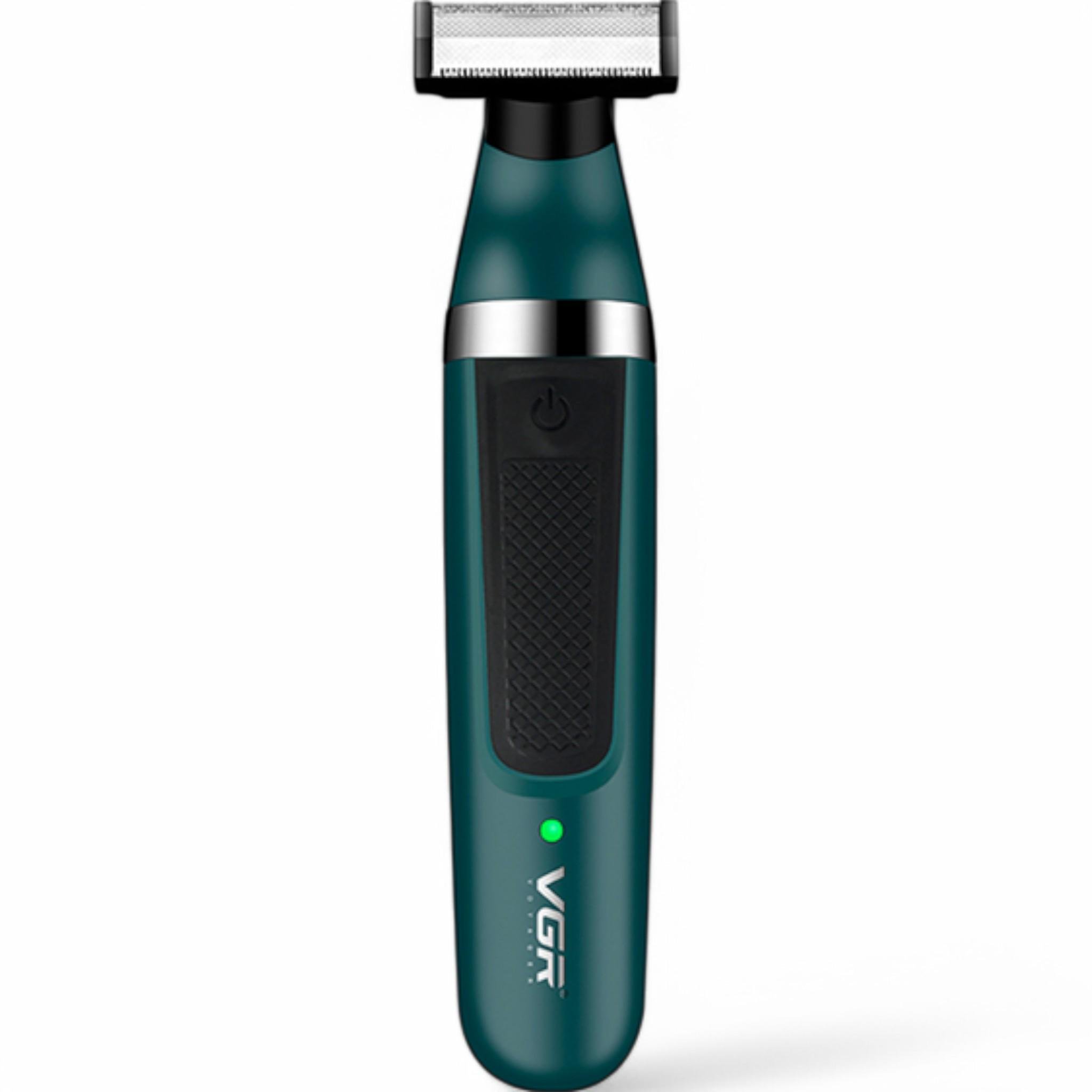 Электробритва VGR V-393 2в1 шейвер и триммер 5 насадок водонепроницаемая Green (E_V-393Green)
