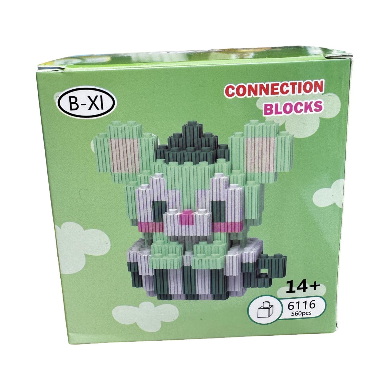 Конструктор Magic Blocks Мишка 560 дет. 12 см Зеленый (6116)