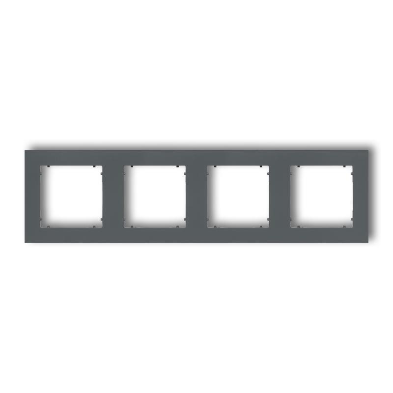 Рамка четверная универсальная Karlik Mini Графитовый матовый (28MR-4)