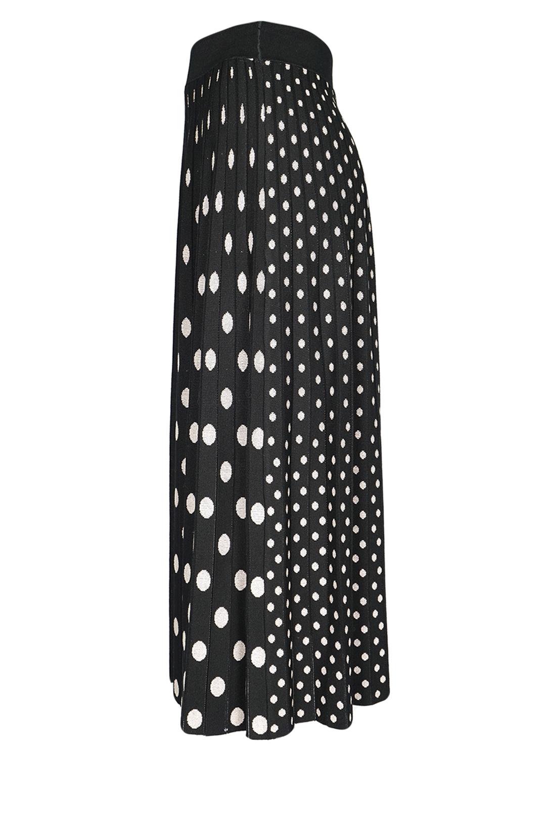 Спідниця міді двостороння Forza Viva MW-KS-1985 трикотажна р. 42 Чорно-білий (17852322) - фото 6