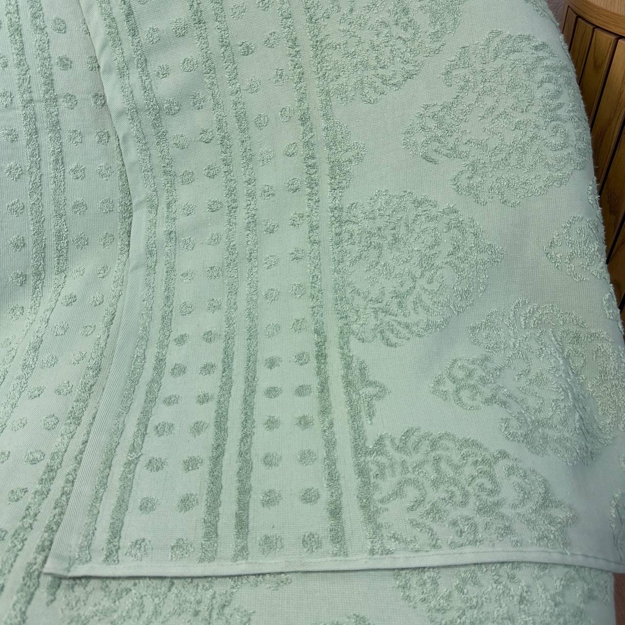 Простынь жаккардовая махровая GM TEXTILE 400 г/м2 150x200 см Мятный (p-400G-150x200-mint) - фото 4 Простынь жаккардовая махровая GM TEXTILE 400 г/м2 150x200 см Мятный (p-400G-150x200-mint) - фото 4