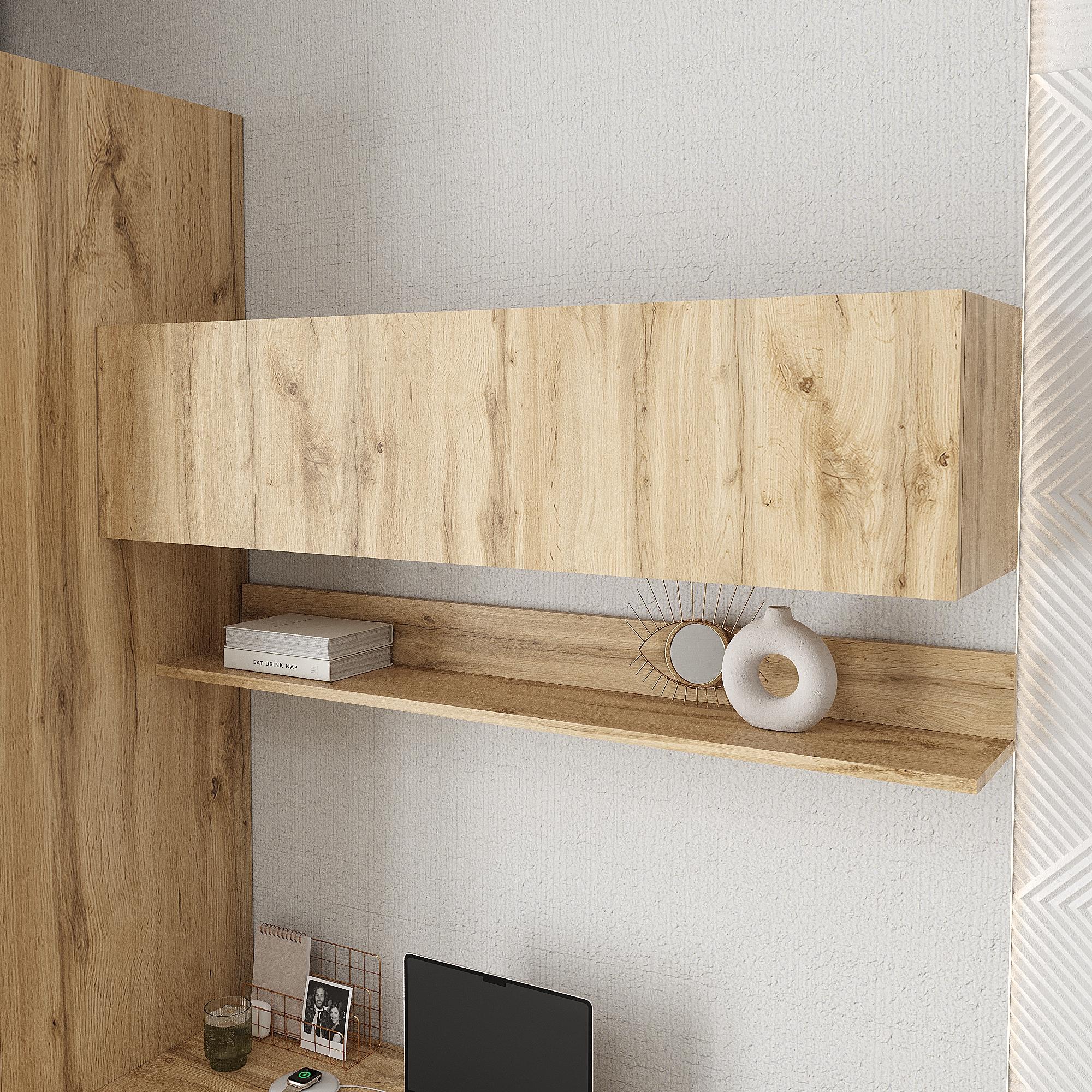 Полиця книжкова підвісна Ейр ПК-11 Ейр 300х1200х300 мм Дуб тахо (28519522)