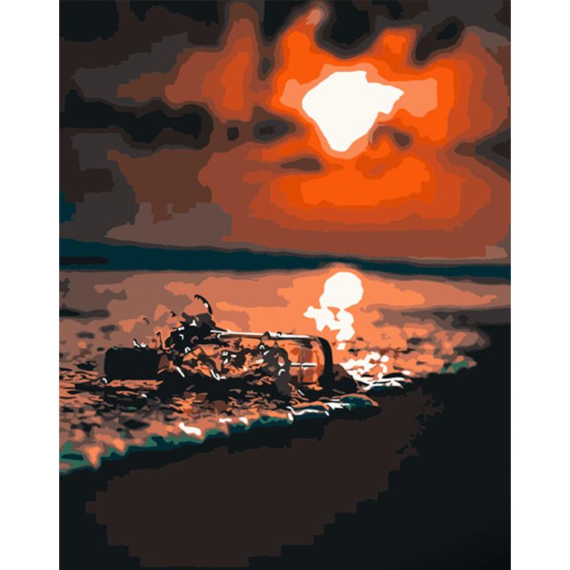 Картина по номерам Strateg Премиум Бутылка желаний 40x50 см (DY348)