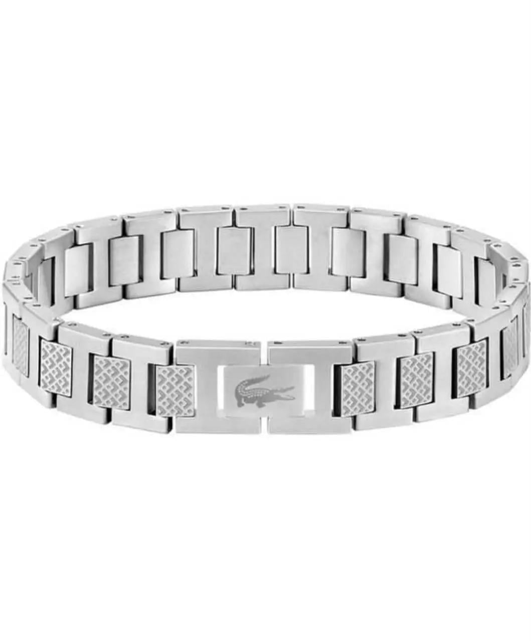 Браслет мужской из нержавеющей стали Lacoste Cеребряный