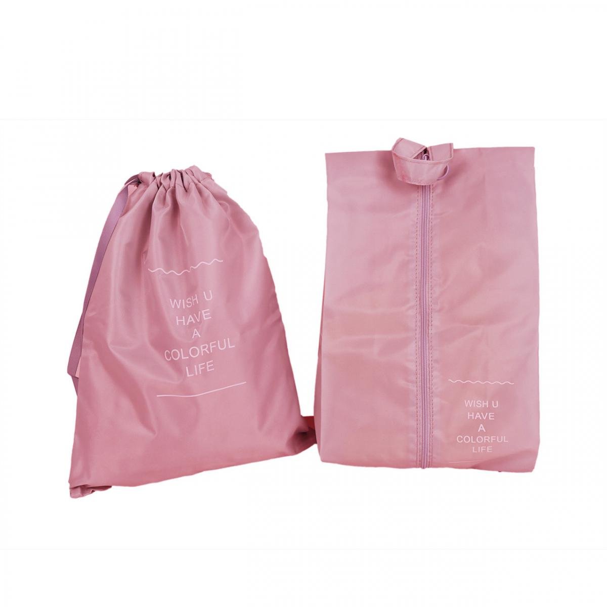 Набір органайзерів для подорожей 8в1 нейлон Рожевий (КДО-40-53) - фото 2 Набір органайзерів для подорожей 8в1 нейлон Рожевий (КДО-40-53) - фото 2