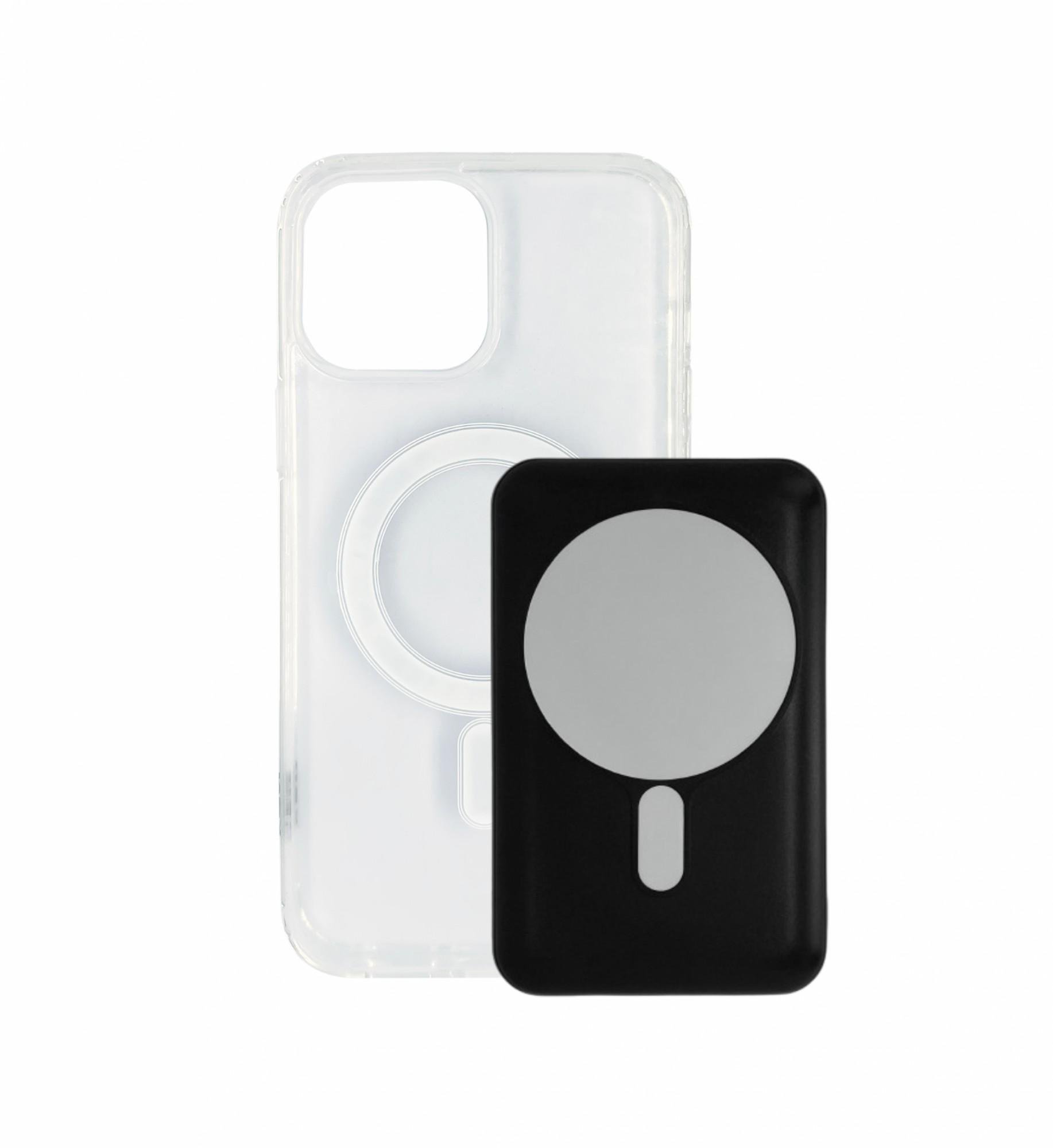 Чехол с беспроводной батареей XON 10000 mAh для iPhone 13 Pro Max BatteryCase Прозрачный/Черный (187503135)