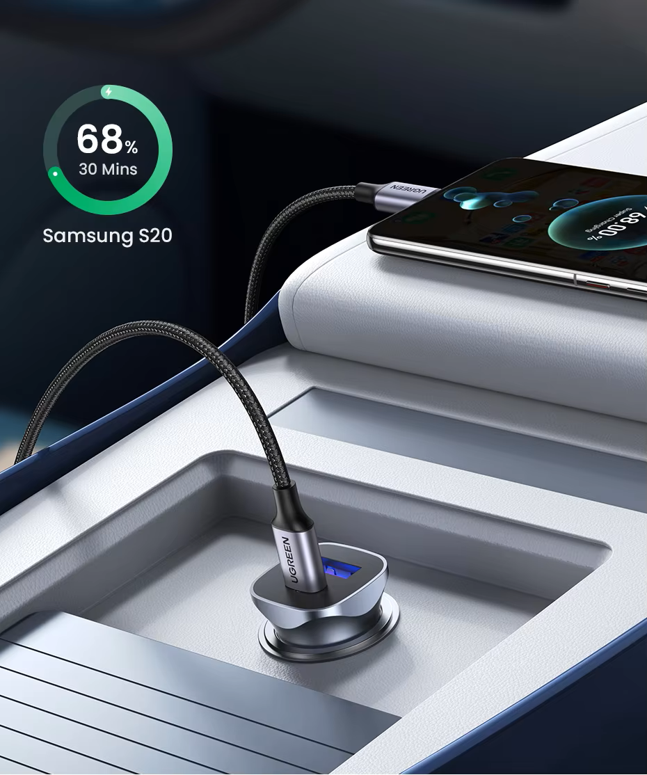 Зарядное устройство для автомобильного UGREEN CD130 30W PD3.0 QC4.0 (2000141) - фото 6
