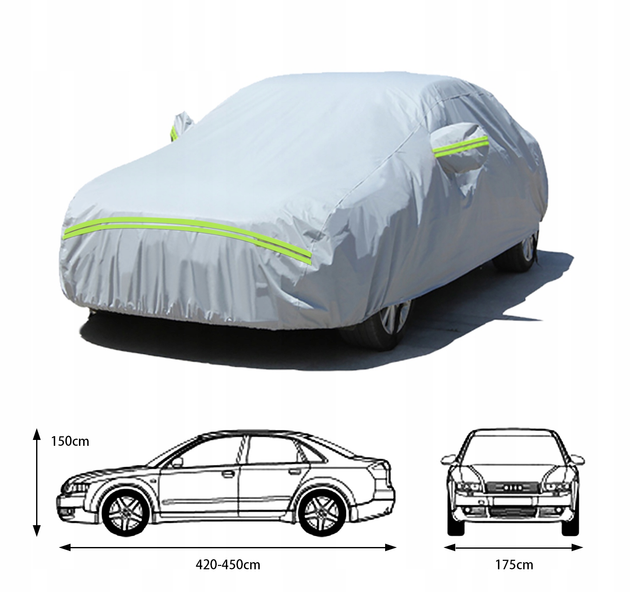 Чехол для автомобиля ETiME 480х175х120 см (21724837) - фото 9