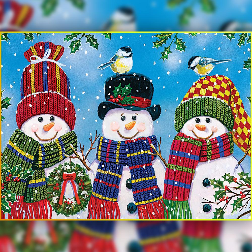 Алмазна Мозаїка Emerald Craft Новорічні сніговики 30x40 см (24980)