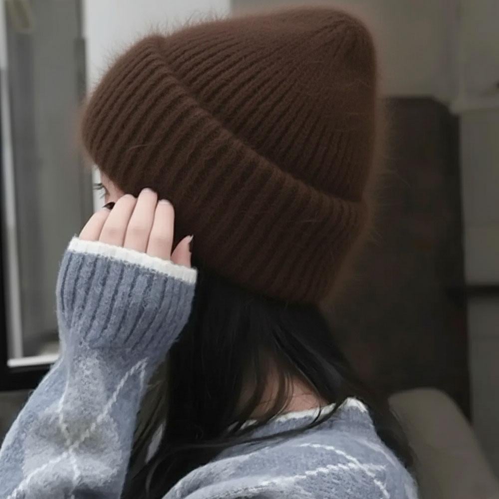 Шапка женская зимняя из ангорки Коричневый (TA0086_3) - фото 4 Шапка женская зимняя из ангорки Коричневый (TA0086_3) - фото 4