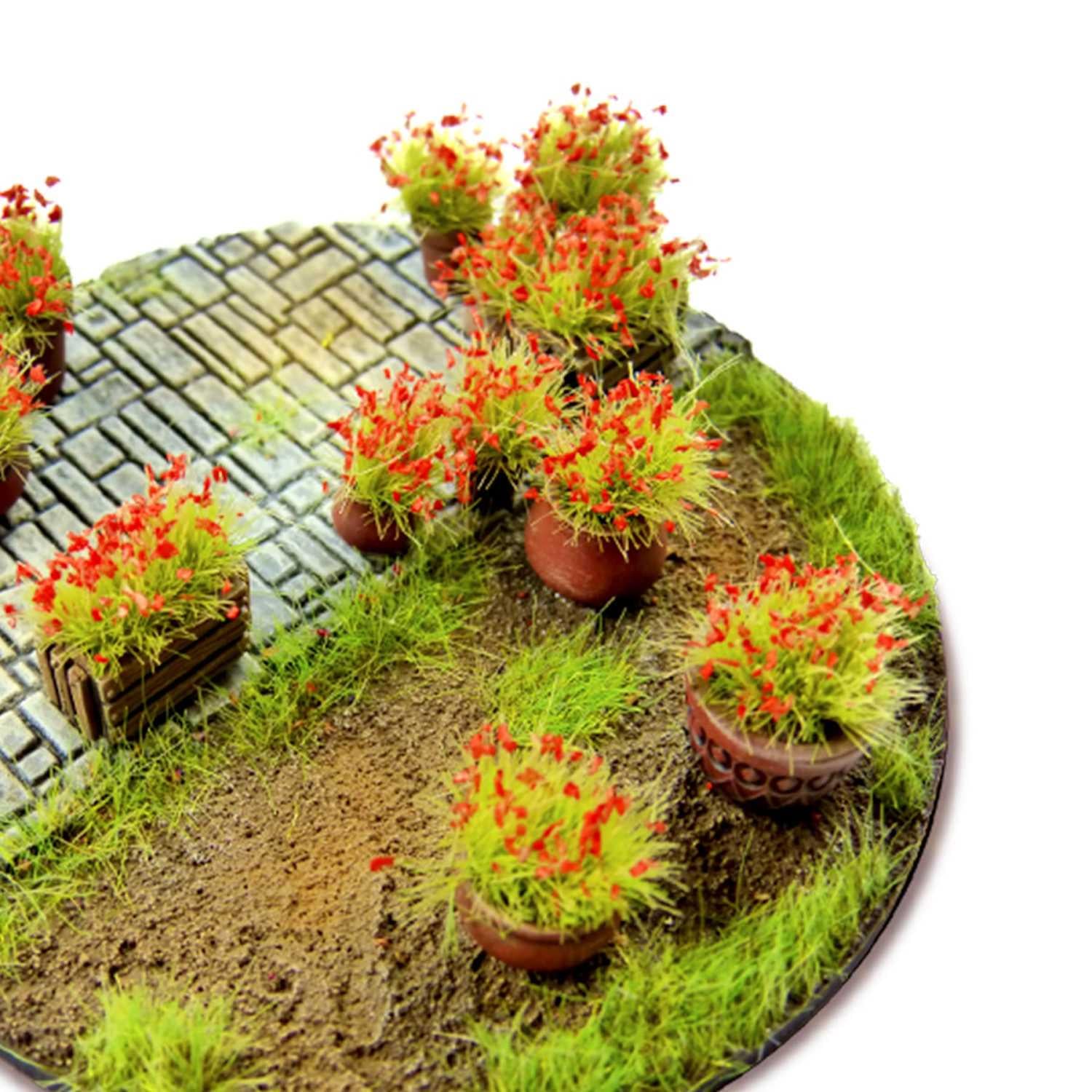 Трава искусственная Shrubs Tufts Red Flowers пучки 6 мм Красный (1366)