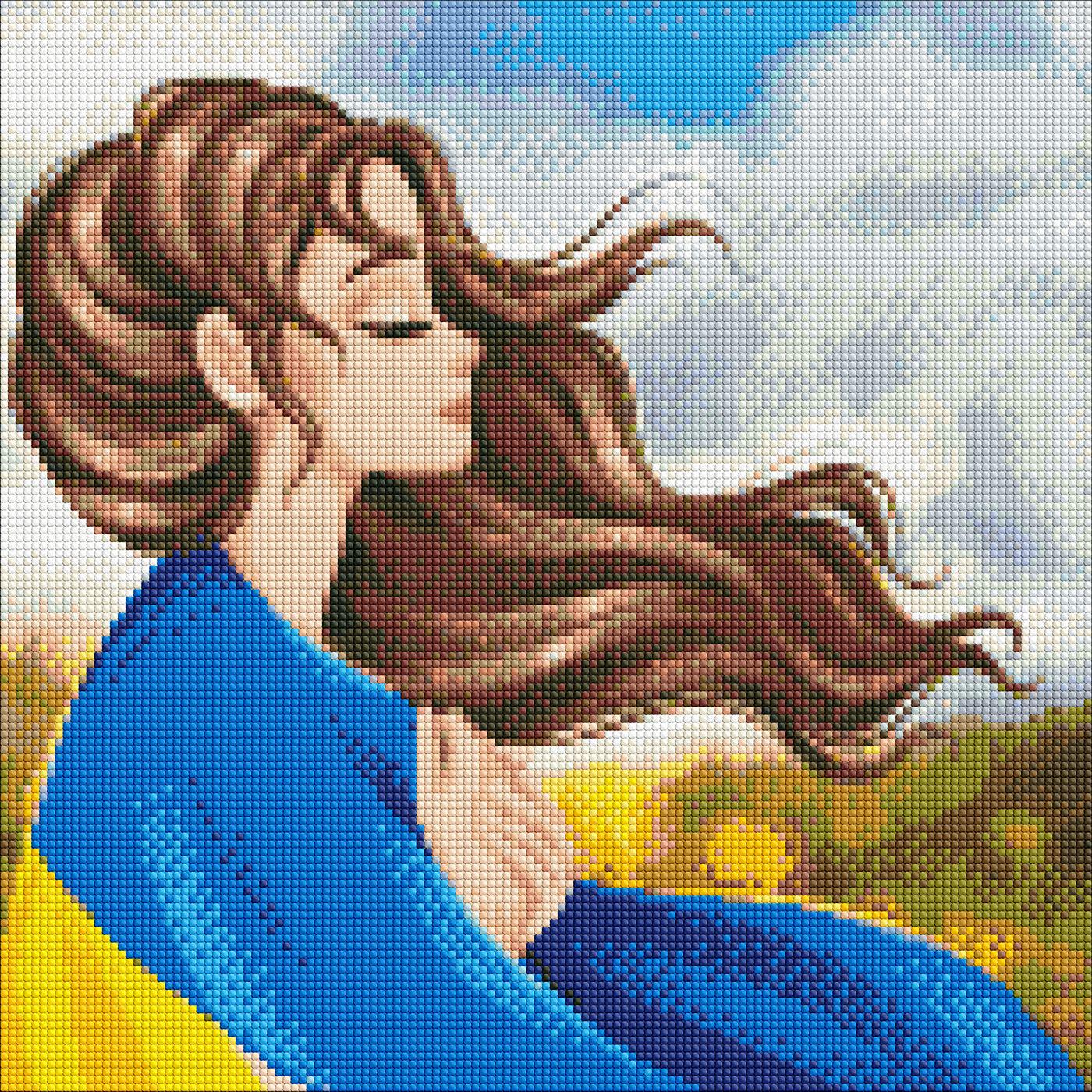 Алмазная мозаика Ідейка Сердце Украины krizhanskaya 40х40 см