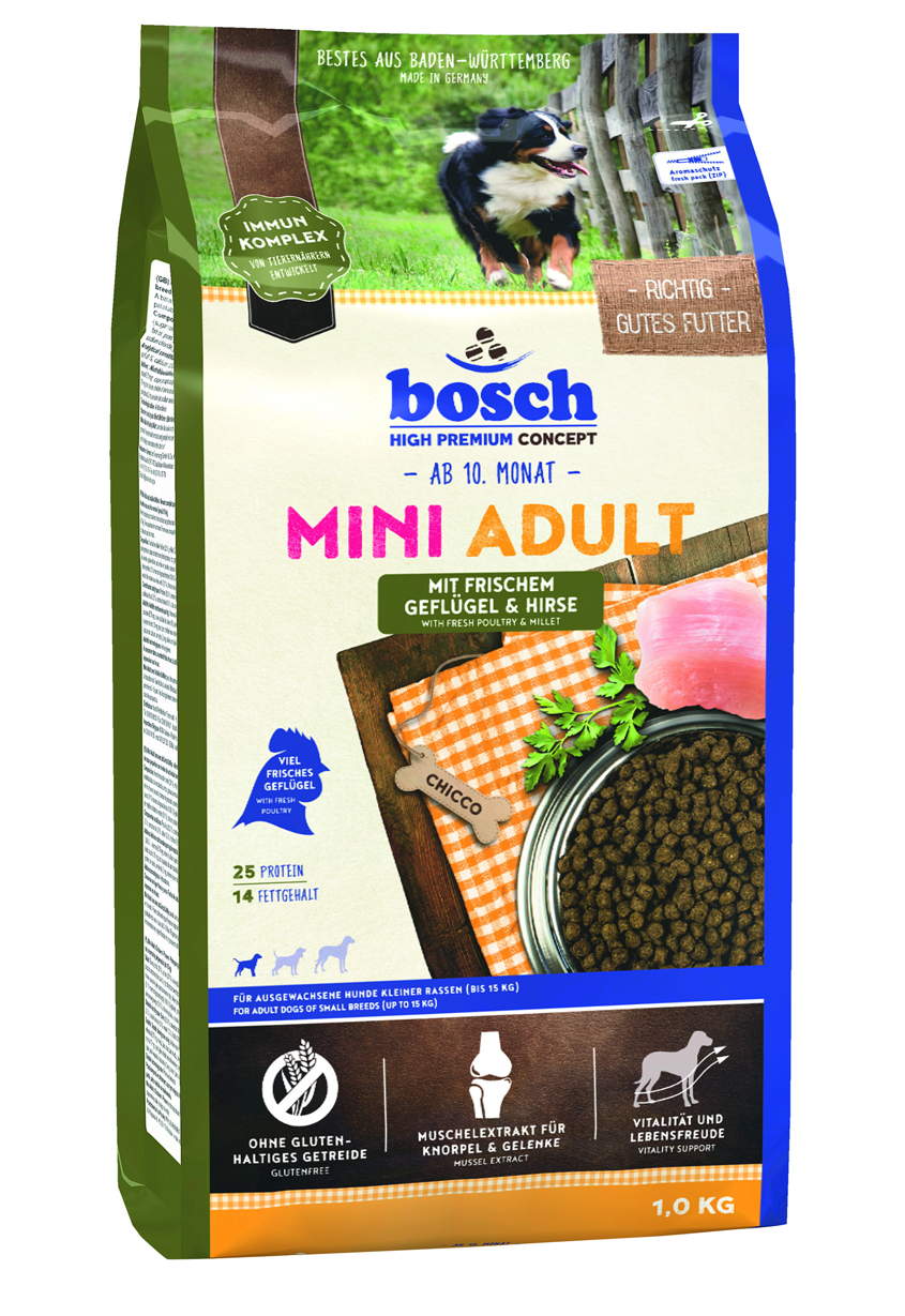Сухой корм для собак Bosch Mini Poultry and Millet с птицей и зерновыми 1 кг