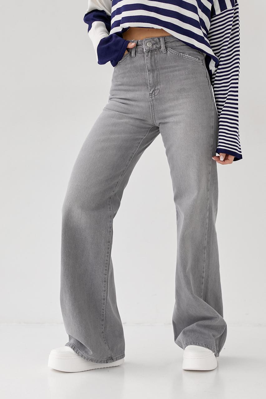 Джинсы-трубы женские р. 34 Серый (9540443)