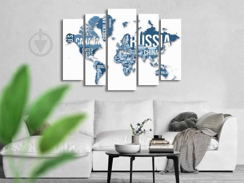 Модульна картина Poster-land Карта світу Art-325_5 ( 80х118см )