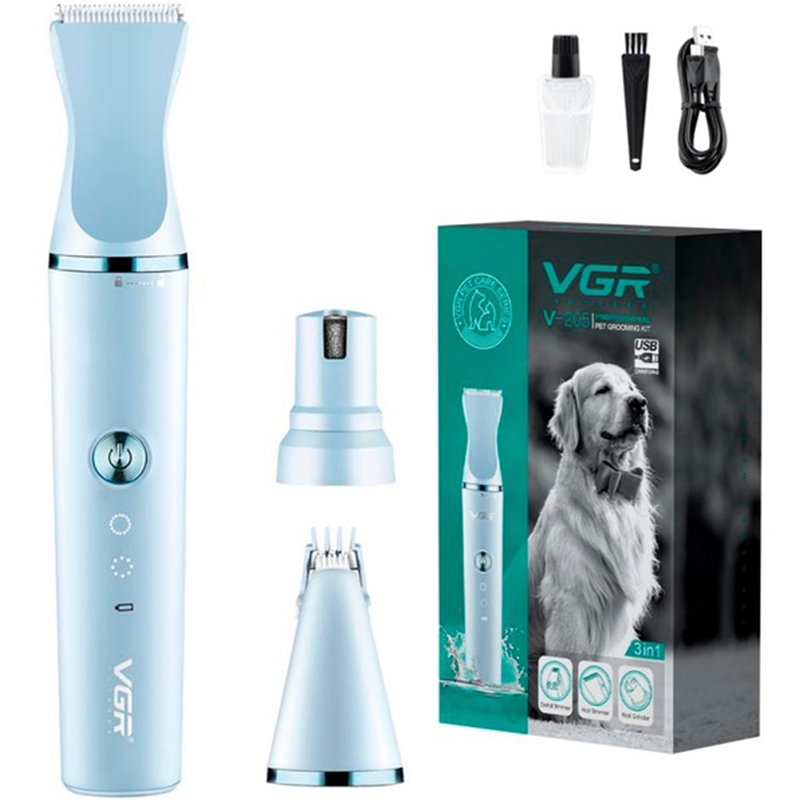 Машинка для стрижки тварин VGR V-205 3в1 акумуляторна (tf7464) - фото 14 Машинка для стрижки тварин VGR V-205 3в1 акумуляторна (tf7464) - фото 14