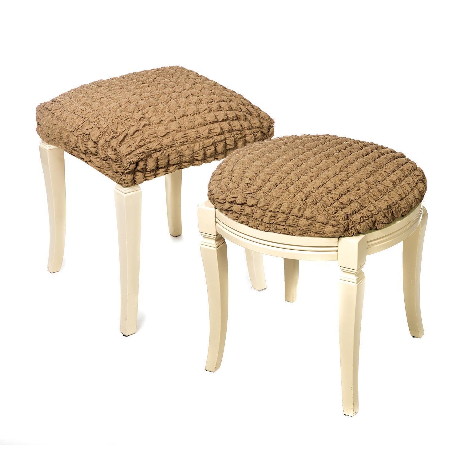 Чехлы на табуретку Молочный