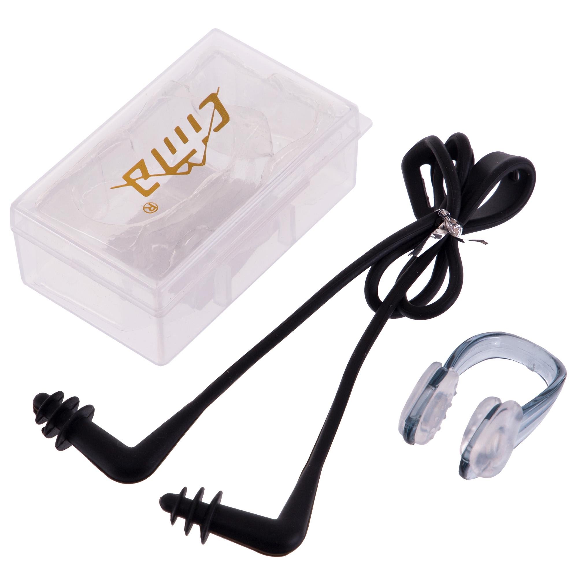 Беруши для плавания и зажим для носа Zelart PL-1084 Черный (NA003360)