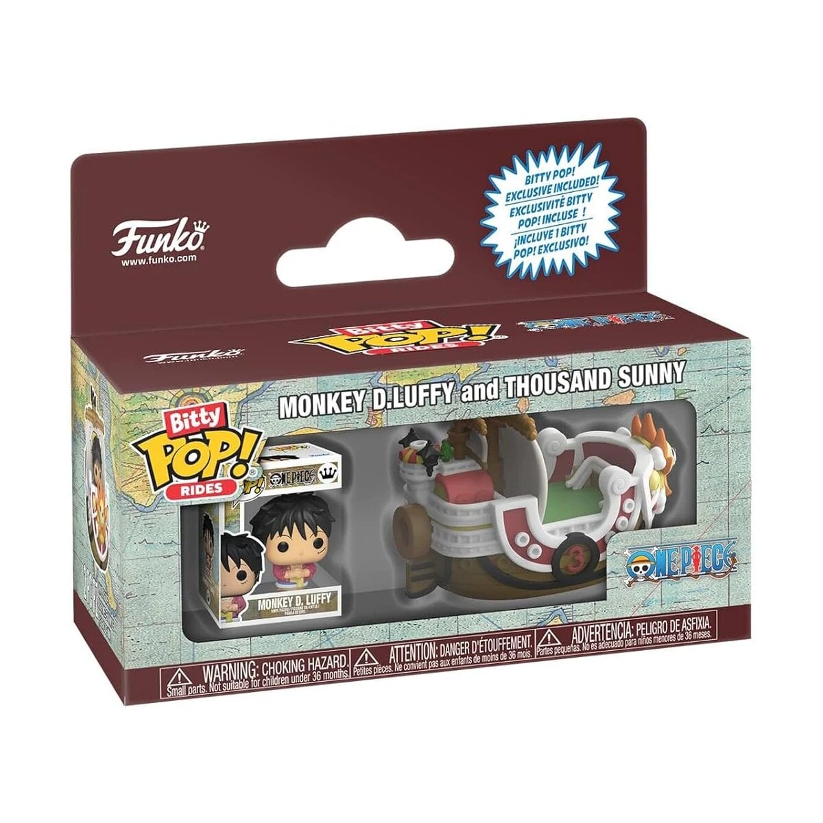 Набор фигурок Bitty POP! Ride Большой куш Чиби Луффи и Саузенд Санни винил 2,5 см (92965)