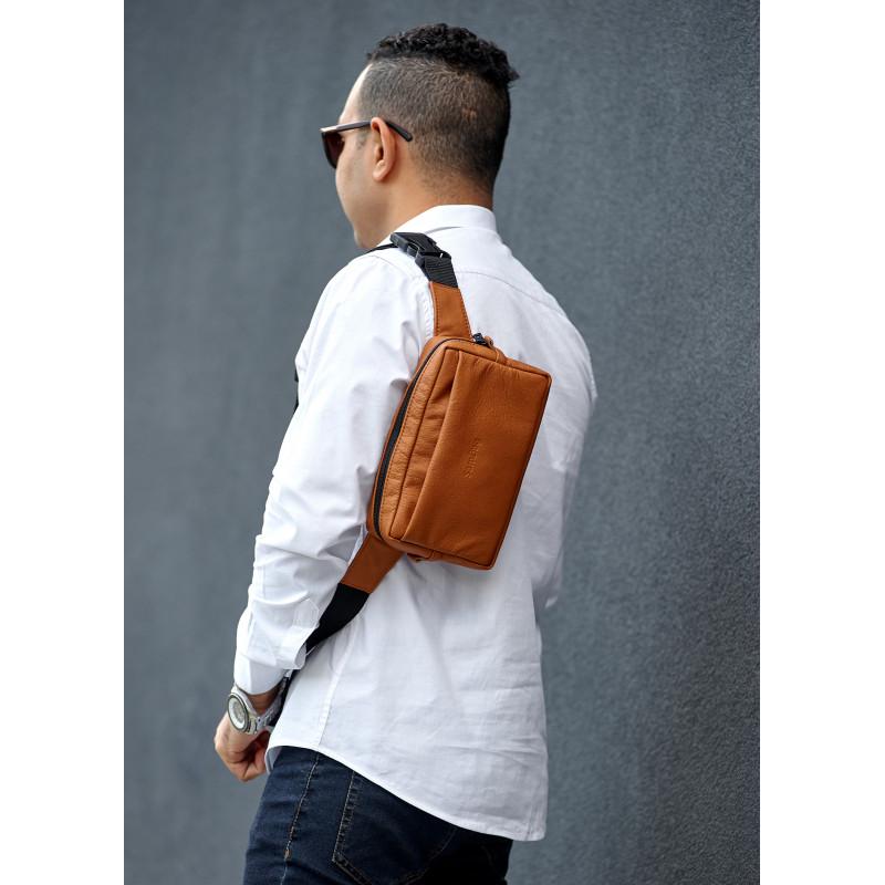 Сумка бананка мужская Sambag 0ST 24x16x6 см Черный - фото 6 Сумка бананка мужская Sambag 0ST 24x16x6 см Черный - фото 6