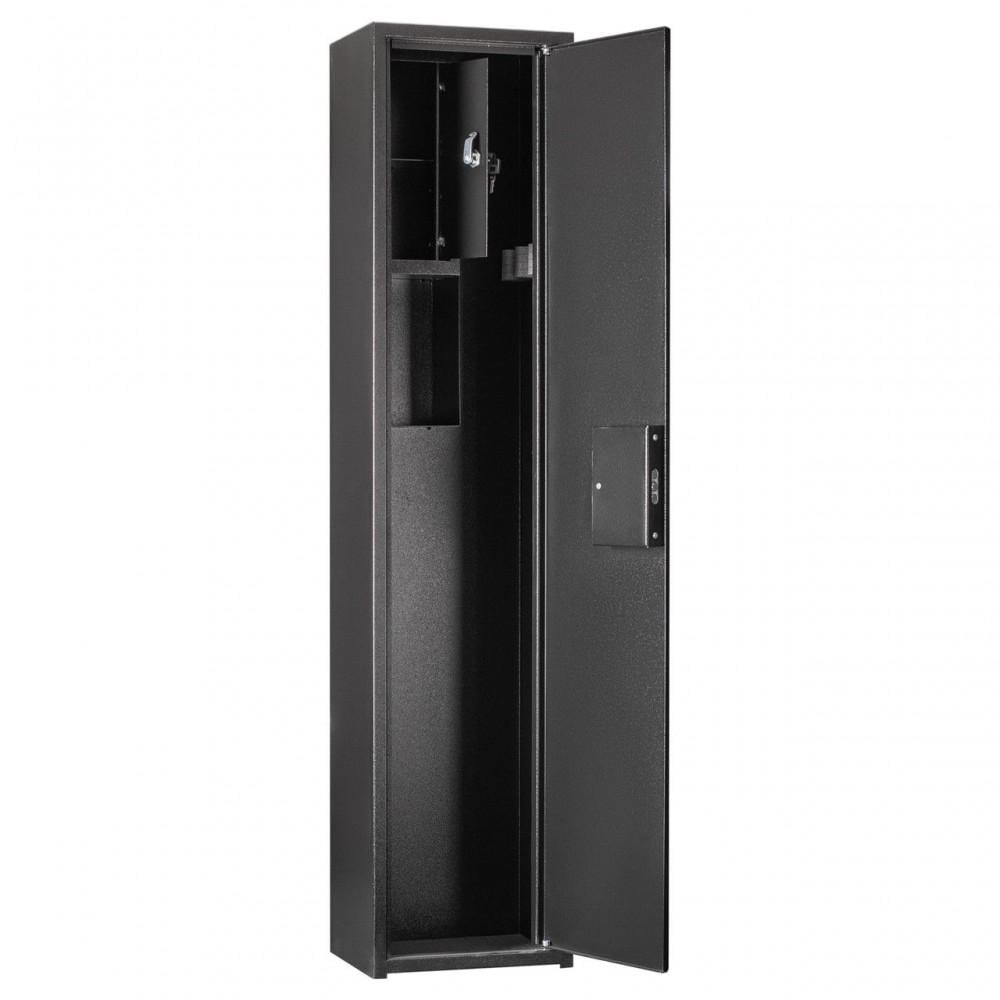 Сейф оружейный ШОЕ-1250 с замком сувального типа и кассовым отделением Черный