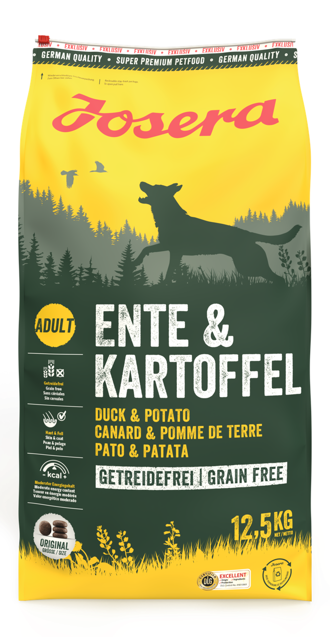 Корм беззерновой для собак Josera Ente&Kartoffel с уткой и картофелем 12,5 кг (1942524132)