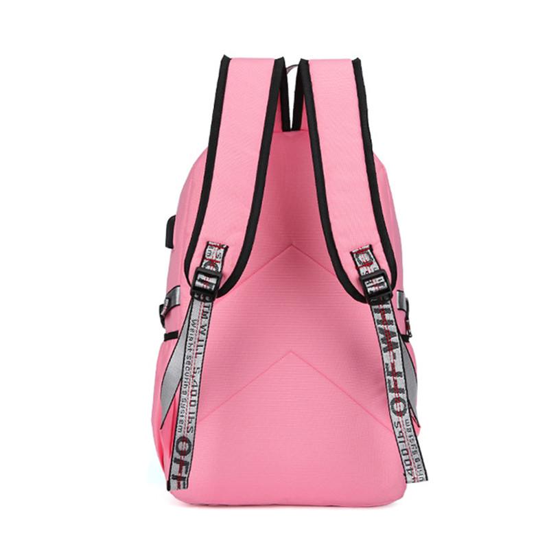 Шкільний рюкзак для дівчинки Harvard з USB-портом/замочком і хутряним помпоном Рожевий (1226011660) - фото 5 Шкільний рюкзак для дівчинки Harvard з USB-портом/замочком і хутряним помпоном Рожевий (1226011660) - фото 5