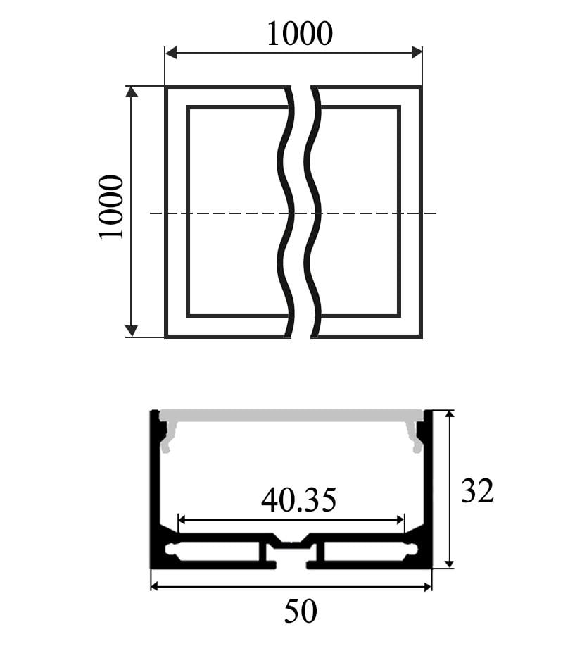 Подвесной светильник светодиодный LEDUA Квадра квадратный/драйвер снаружи 110-240V 136W 17300 Lm 4500К 1000х1000 мм (25344262) - фото 5 Подвесной светильник светодиодный LEDUA Квадра квадратный/драйвер снаружи 110-240V 136W 17300 Lm 4500К 1000х1000 мм (25344262) - фото 5