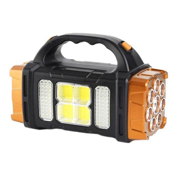 Фонарь кемпинговый HB-1678-2х8LED-6COB с солнечной панелью и повербанком оранжевый (ws85943-1)
