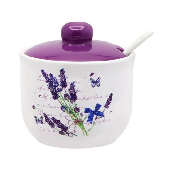 Цукорниця Interos Лаванда 350 мл з ложкою (ZFC045 LV)