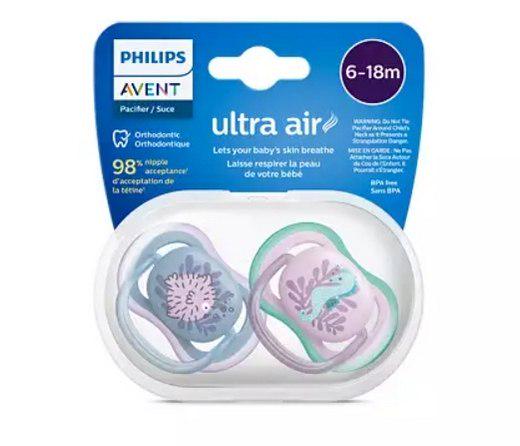 Пустушка Philips Avent Ultra Air для дівчаток 6-18 місяців 2 шт.(143209)