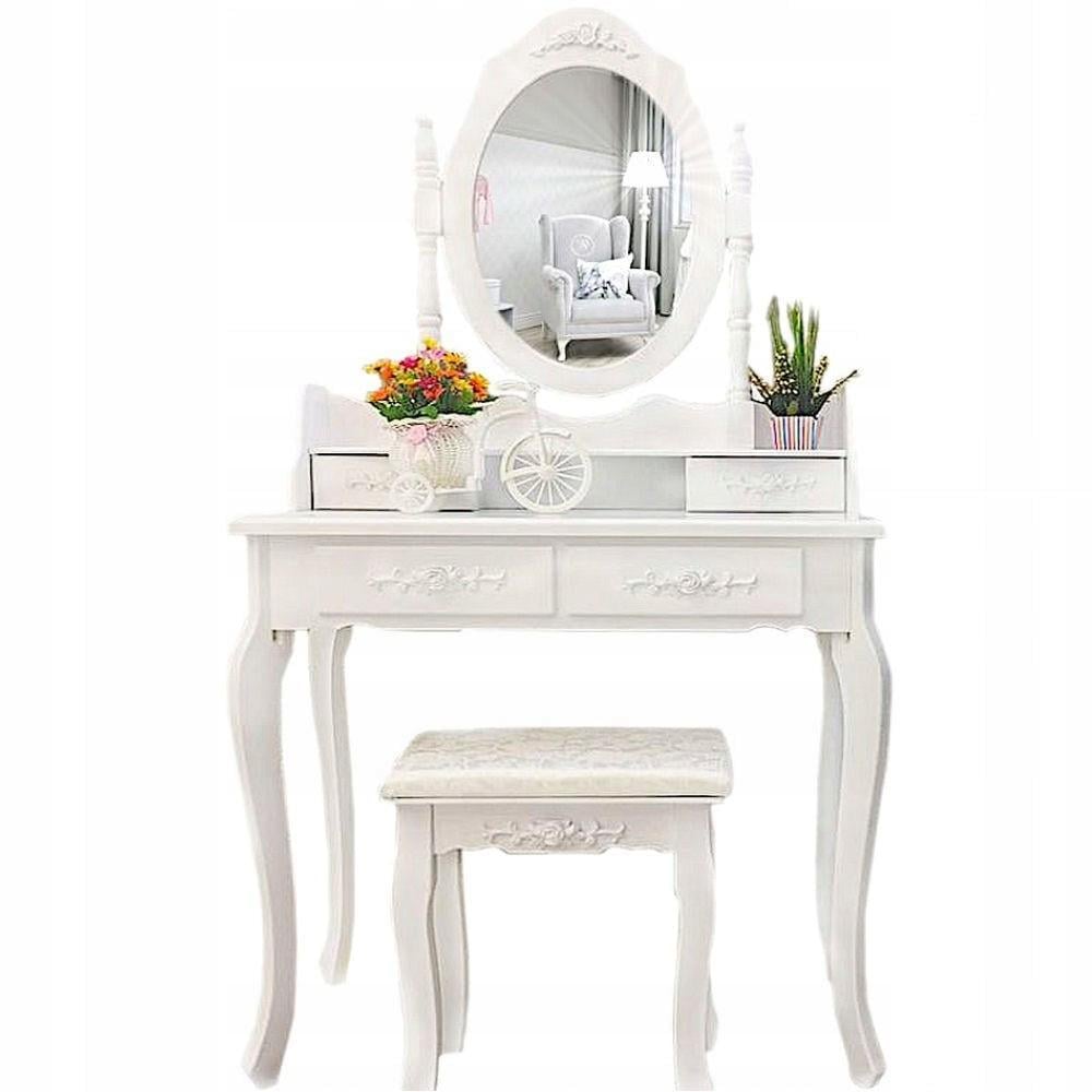 Туалетный столик Care Life с табуретом 75x147x40 см Белый матовый (65460131) Туалетный столик Care Life с табуретом 75x147x40 см Белый матовый (65460131)