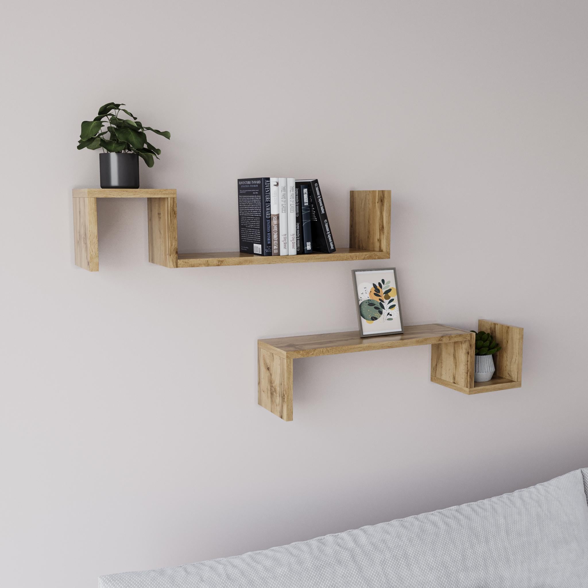 Полочки навесные 2 шт. 65х15 см Дуб Крафт (Halle)