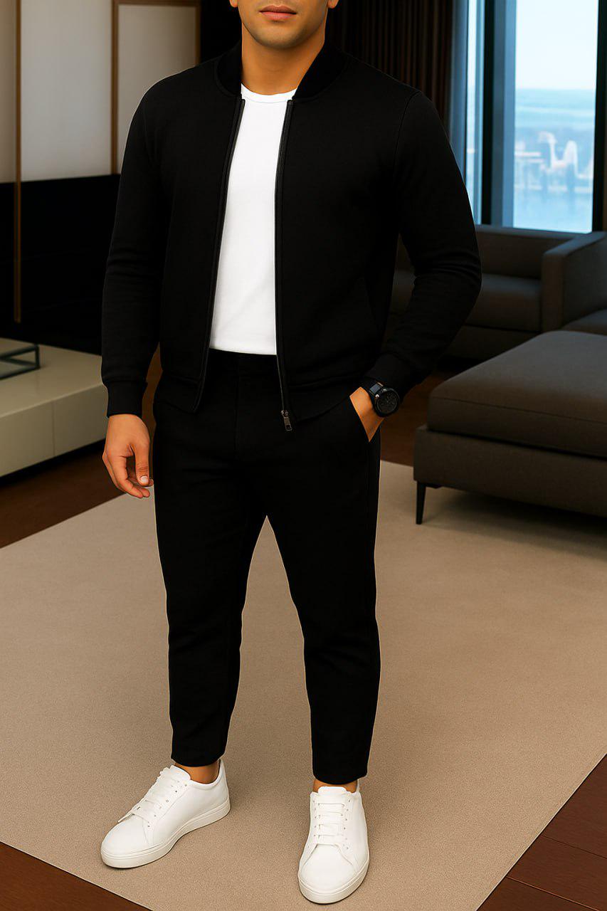 Костюм мужской A0125 весенне-осенний S Черный (A0125) - фото 1 Костюм мужской A0125 весенне-осенний S Черный (A0125) - фото 1