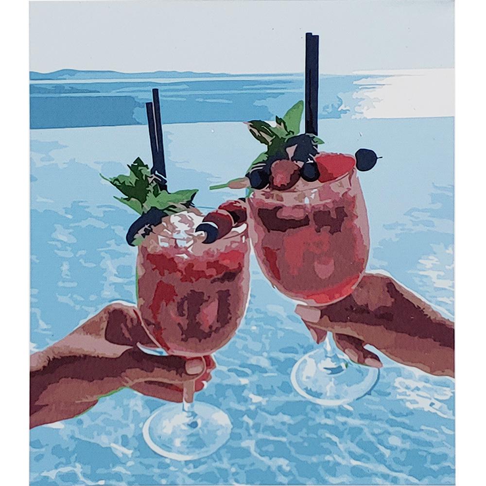 Картина по номерам Strateg Премиум Коктейли на отдыхе 30х40 см (SS-6534)