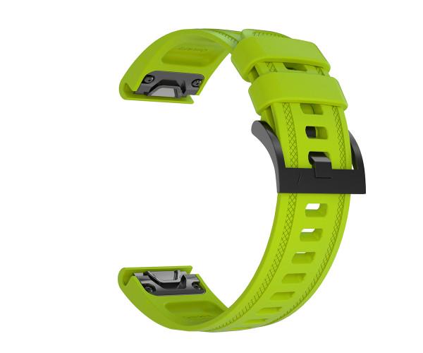 Ремешок Silicone Line Strap для смарт-часов Garmin Fenix 6S/6S Pro/7s/7s Pro/Instinct 2S 20 мм Салатовый