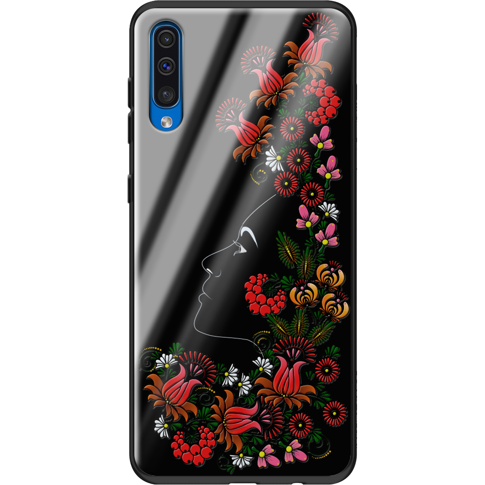 Чехол Boxface Samsung A505 Galaxy A50 3D Ukrainian Muse Черный силикон со стеклом (36417-bk64-37739)