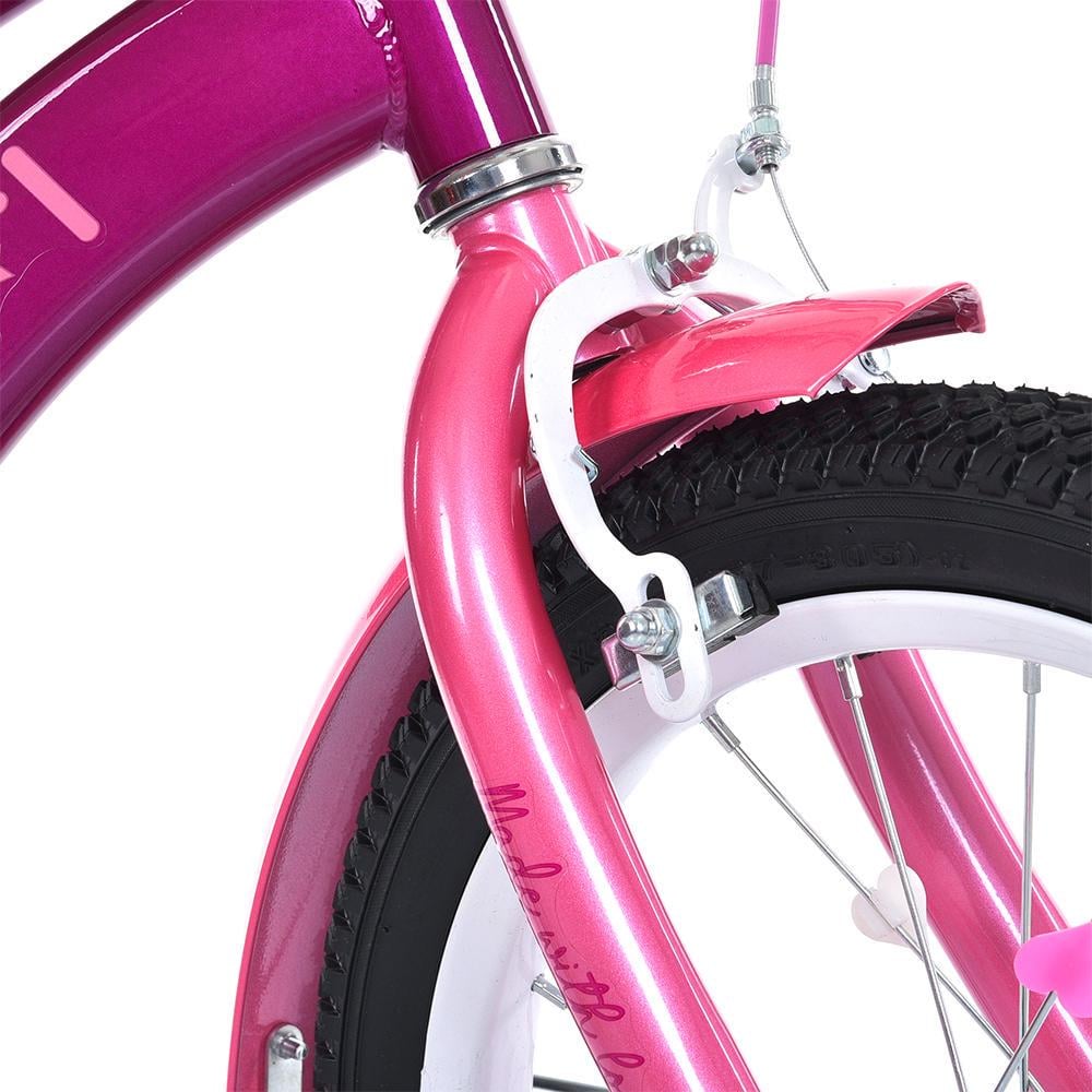 Велосипед для девочки PROF1 Wave 16" с багажником Фиолетовый - фото 4 Велосипед для девочки PROF1 Wave 16" с багажником Фиолетовый - фото 4