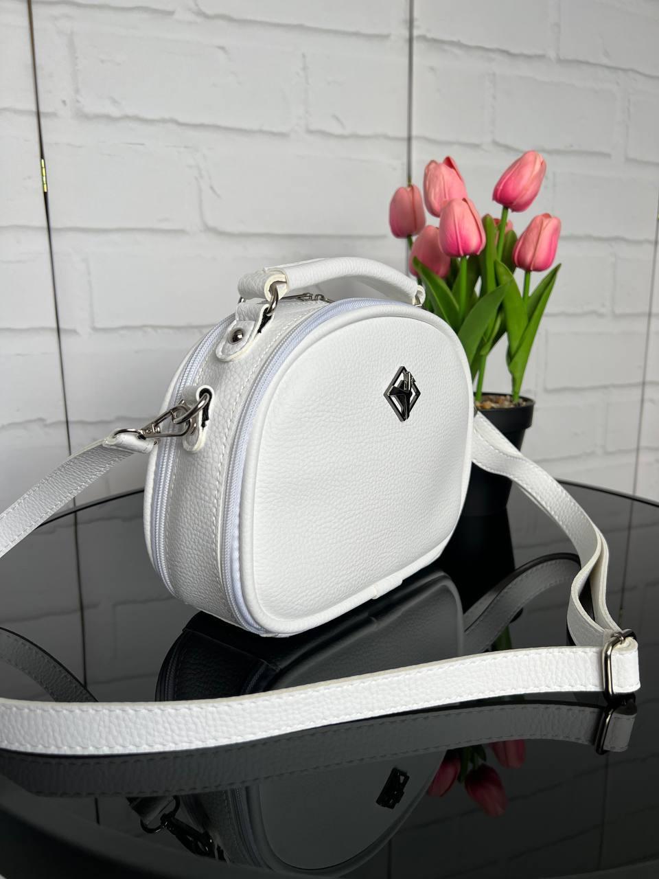 Сумка женская кросс-боди из экокожи 22х17х9 см Белый (2682007786) - фото 3 Сумка женская кросс-боди из экокожи 22х17х9 см Белый (2682007786) - фото 3