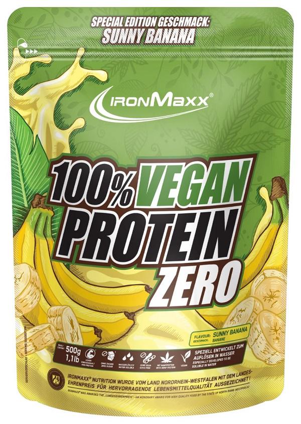 Протеїн IronMaxx 100% Vegan Protein Zero 500 г 16 порцій Banana