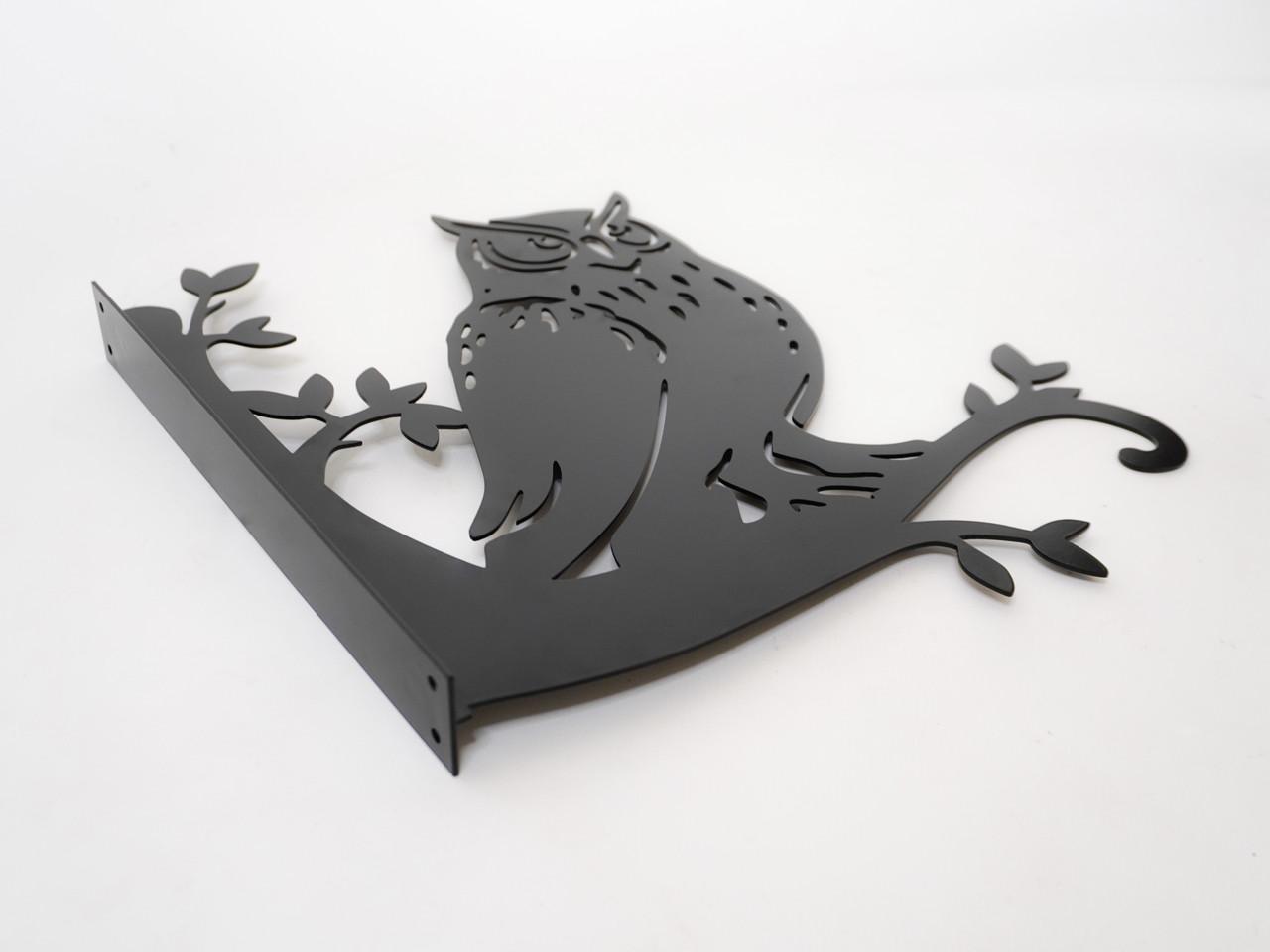 Кронштейн Сыч для кашпо с цветами метал Черный (М019) - фото 3