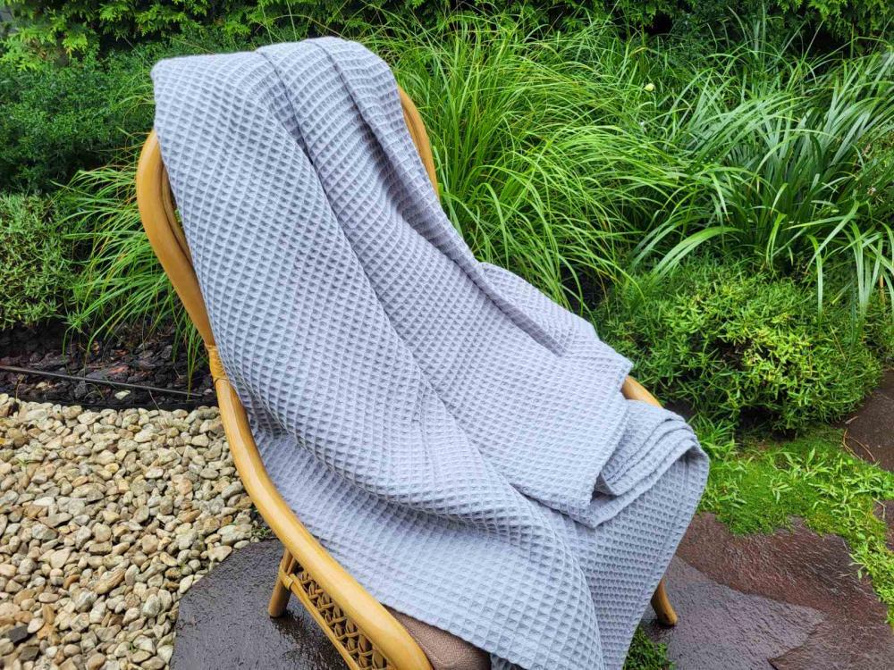 Покрывало Пике Сота 200x220 см Светло-серый (11123) - фото 1