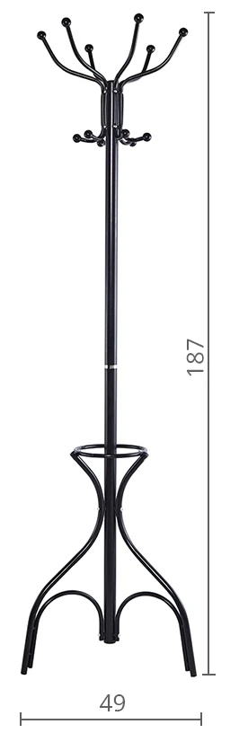 Вішалка підлогова для одягу з парасолькою АКЛАС Сумах Чорний (00164097) - фото 2 Вішалка підлогова для одягу з парасолькою АКЛАС Сумах Чорний (00164097) - фото 2