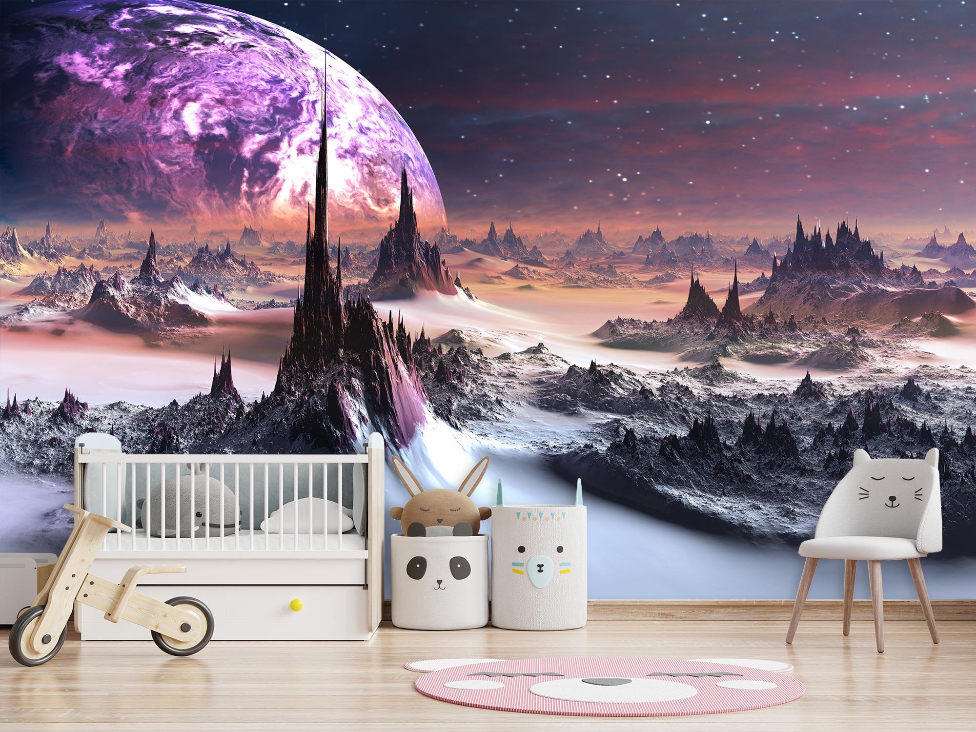 Фотошпалери флізелінові Космічна планета 245х368 см (S5KID-022/7)